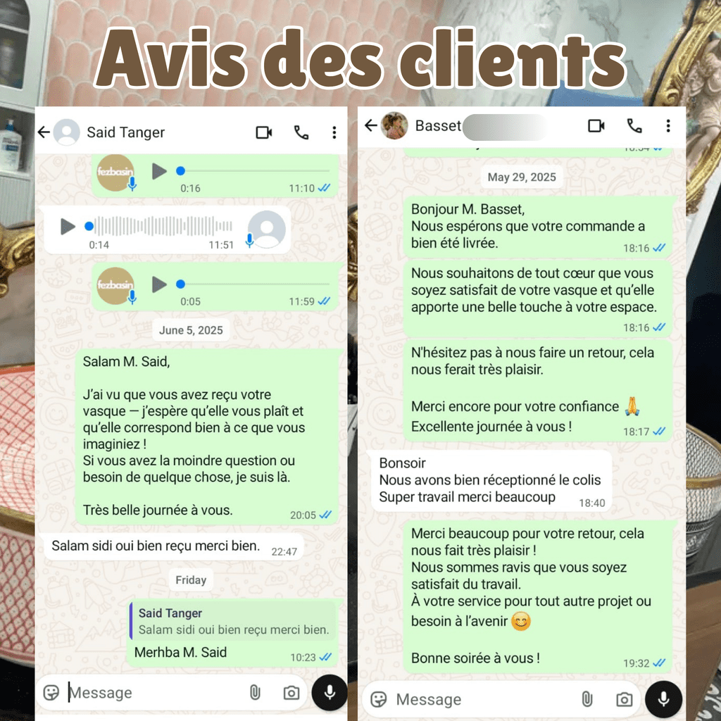 Vasque marocain à motif floral bleu avec rebord en laiton - lavabo à poser pour salle de bain