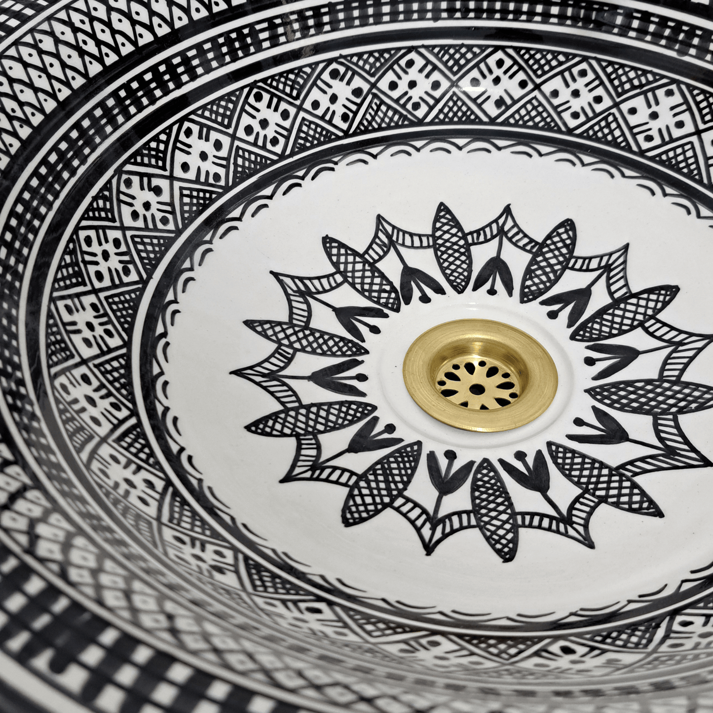 Round Black Moroccan Sink - painted sinks in the bathroom