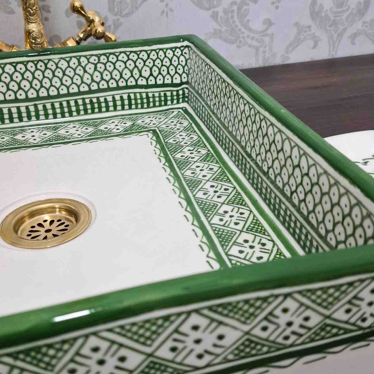 Authentic Moroccan Square Vessel Basin