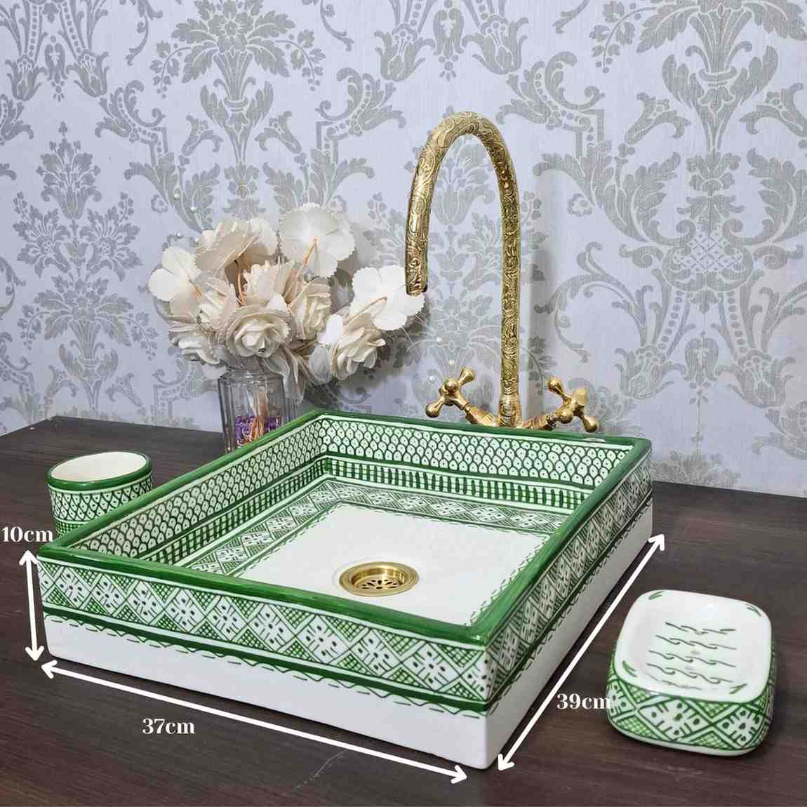 Authentic Moroccan Square Vessel Basin