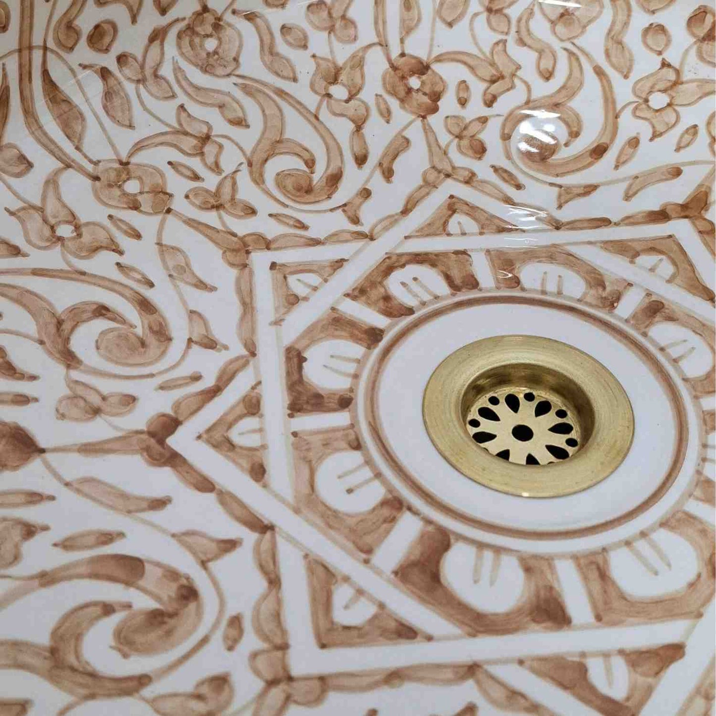 Floral Vasque marocaine - traditionnelle pour salle de bain