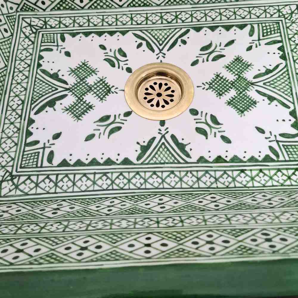 Handcrafted Rectangular Moroccan vessel Sink