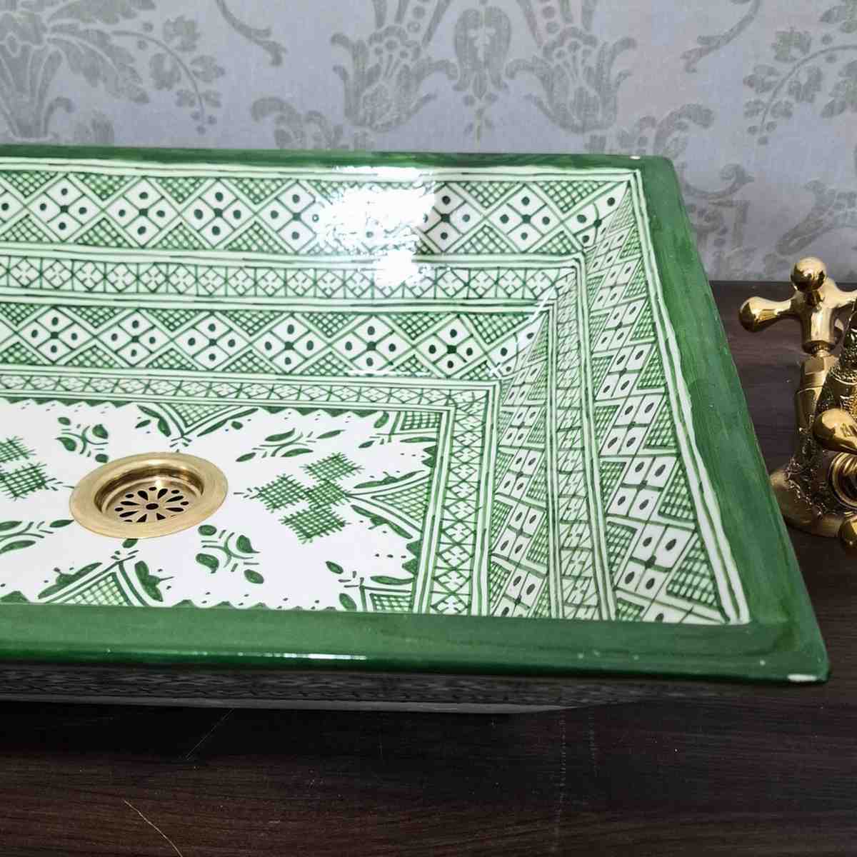 Handcrafted Rectangular Moroccan vessel Sink