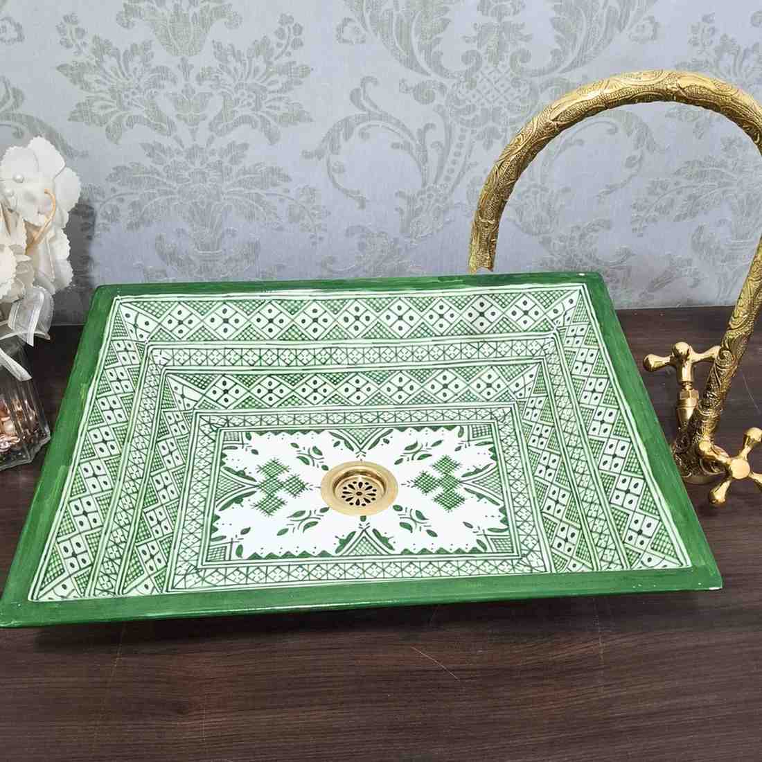 Handcrafted Rectangular Moroccan vessel Sink