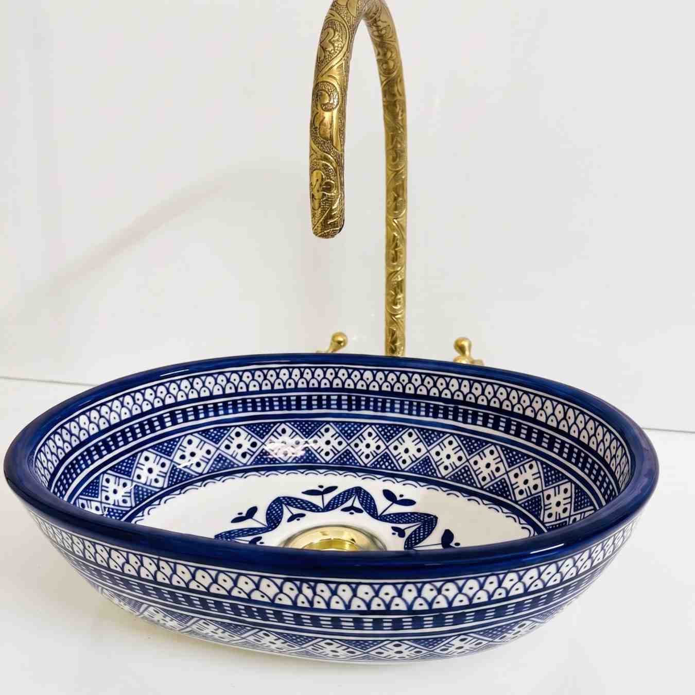artisan sink - hand painted vessel sink