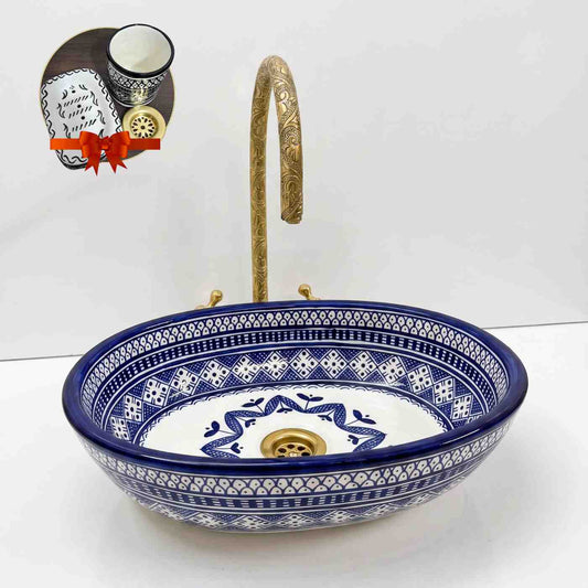artisan sink - hand painted vessel sink