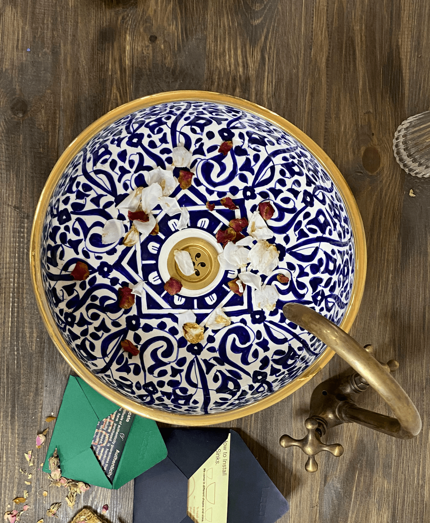 Stunning artisan basin - green handmade ceramic sink for vanity