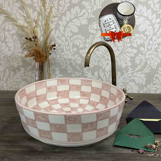 Vasque marocaine verte - traditionnelle pour salle de bain