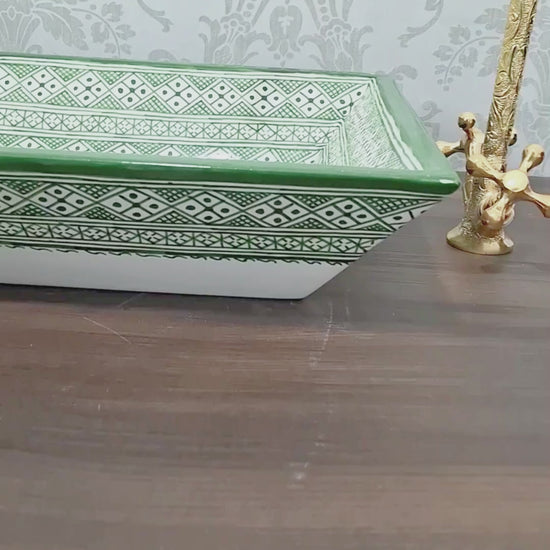 Handcrafted Rectangular Moroccan vessel Sink