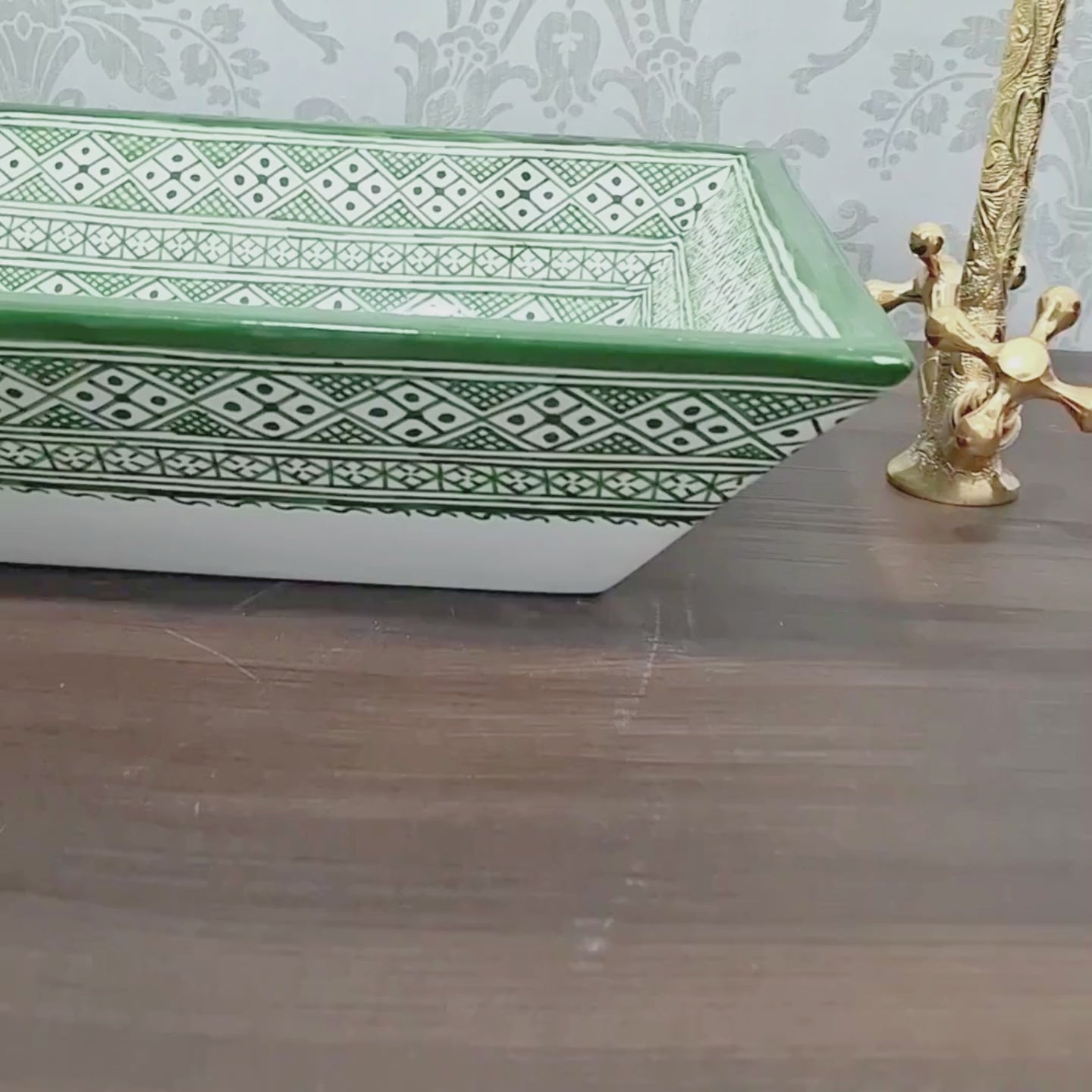 Handcrafted Rectangular Moroccan vessel Sink