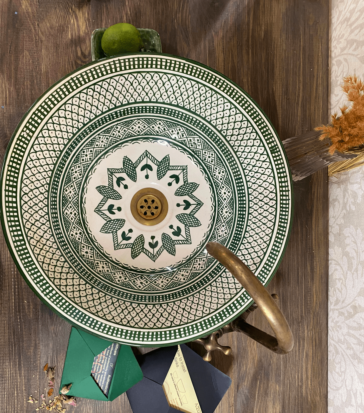 stunning Moroccan green Sink - Centerpiece For Your Bathroom Vanity
